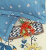 Multicolor Floral 300 TC Cotton Blend King Sized Bedsheet With 2 Pillow Covers
