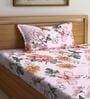 Multicolor Floral 300 TC Cotton Blend Single Bedsheet with 1 Pillow Cover