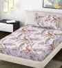 Multicolor Floral 300 TC Cotton Blend Single Bedsheet with 1 Pillow Cover