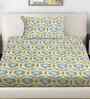 Multicolor Floral 300 TC Cotton Blend Single Bedsheet with 1 Pillow Cover
