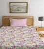Multicolor Floral 300 TC Cotton Fitted Single Bedsheet with 1 Pillow Cover