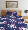 Multicolor Floral 300 TC Cotton Fitted Single Bedsheet with 1 Pillow Cover