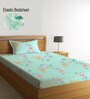 Multicolor Floral 300 TC Cotton Fitted Single Bedsheet with 1 Pillow Cover
