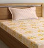 Multicolor Floral 300 TC Cotton Fitted Single Bedsheet with 1 Pillow Cover