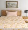 Multicolor Floral 300 TC Cotton Fitted Single Bedsheet with 1 Pillow Cover