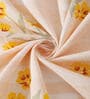 Multicolor Floral 300 TC Cotton Fitted Single Bedsheet with 1 Pillow Cover