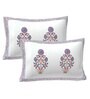 Multicolor Floral 300 TC Cotton Queen Sized Bedsheet With 2 Pillow Covers