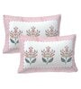 Multicolor Floral 300 TC Cotton Floral Single Sized Bedsheet With 1 Pillow Covers