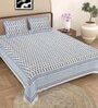 Multicolor Floral 300 TC Cotton King Sized Bedsheet With 2 Pillow Covers