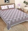 Multicolor Floral 300 TC Cotton Queen Sized Bedsheet With 2 Pillow Covers