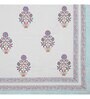Multicolor Floral 300 TC Cotton Queen Sized Bedsheet With 2 Pillow Covers