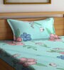 Multicolor Floral 300 TC Cotton Single Bedsheet with 1 Pillow Cover