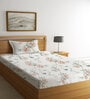 Multicolor Floral 300 TC Cotton Single Bedsheet with 1 Pillow Cover