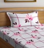 Multicolor Floral 300 TC Cotton Single Bedsheet with 1 Pillow Cover