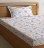 Multicolor Floral 300 TC Cotton Single Bedsheet with 1 Pillow Cover