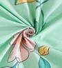 Multicolor Floral 300 TC Cotton Single Bedsheet with 1 Pillow Cover