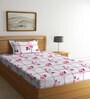 Multicolor Floral 300 TC Cotton Single Bedsheet with 1 Pillow Cover