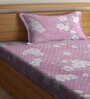 Multicolor Floral 300 TC Cotton Single Bedsheet with 1 Pillow Cover