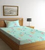 Multicolor Floral 300 TC Cotton Single Bedsheet with 1 Pillow Cover