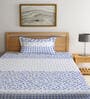 Multicolor Floral 300 TC Cotton Single Bedsheet with 1 Pillow Cover