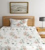 Multicolor Floral 300 TC Cotton Single Bedsheet with 1 Pillow Cover