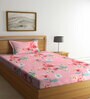 Multicolor Floral 300 TC Cotton Single Bedsheet with 1 Pillow Cover