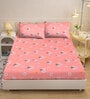 Multicolor Floral 300 TC Cotton Single Bedsheet with 1 Pillow Cover