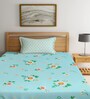 Multicolor Floral 300 TC Cotton Single Bedsheet with 1 Pillow Cover