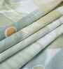 White Floral 300 TC Glaze Cotton Fitted Bed Sheet Super King with 2 Pillow Covers Essential Collection
