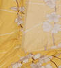 Yellow Floral 400 TC Cotton Fitted Single Bedsheet with 1 Pillow Cover