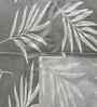 Grey Floral 400 TC Cotton Queen Flat Bedsheet with 2 Pillow Covers Essential Collection