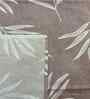 Light Brown Floral 400 TC Cotton Queen Flat Bedsheet with 2 Pillow Covers Essential Collection