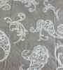 Light Brown Floral 400 TC Cotton Queen Flat Bedsheet with 2 Pillow Covers Essential Collection