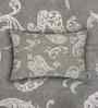 Coffee Floral 400 TC Cotton Queen Flat Bedsheet with 2 Pillow Covers Essential Collection