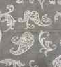 Coffee Floral 400 TC Cotton Queen Flat Bedsheet with 2 Pillow Covers Essential Collection