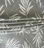 Grey Floral 400 TC Cotton Queen Flat Bedsheet with 2 Pillow Covers Essential Collection