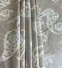 Light Brown Floral 400 TC Cotton Queen Flat Bedsheet with 2 Pillow Covers Essential Collection