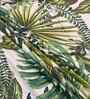 Green Floral 400 TC Cotton Super King Flat Bedsheet with 2 Pillow Covers Essential Collection