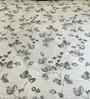 White Floral 400 TC Cotton Super King Flat Bedsheet with 2 Pillow Covers Essential Collection