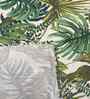 Green Floral 400 TC Cotton Super King Flat Bedsheet with 2 Pillow Covers Essential Collection