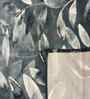 White & Dark Blue Floral 400 TC Cotton Super King Flat Bedsheet with 2 Pillow Covers Essential Collection