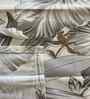 Cream Floral 400 TC Cotton Super King Flat Bedsheet with 2 Pillow Covers Essential Collection