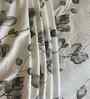 White Floral 400 TC Cotton Super King Flat Bedsheet with 2 Pillow Covers Essential Collection