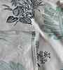 White Floral 400 TC Cotton Super King Flat Bedsheet with 2 Pillow Covers Essential Collection
