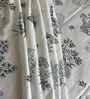 White Floral 400 TC Cotton Super King Flat Bedsheet with 2 Pillow Covers Essential Collection