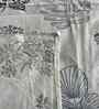 White Floral 400 TC Cotton Super King Flat Bedsheet with 2 Pillow Covers Essential Collection