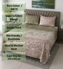 Multicolor Floral 400 Tc Cotton Super King Size Bedsheet With 2 Pillow Covers