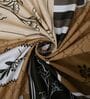 Brown Floral 400 TC Cotton Superking Size Bedsheet With 2 Pillow Covers