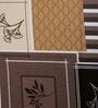 Brown Floral 400 TC Cotton Superking Size Bedsheet With 2 Pillow Covers