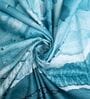 Blue Floral 400 TC Cotton Superking Size Bedsheet With 2 Pillow Covers Threads Digital Collection